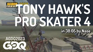 Tony Hawk's Pro Skater 4 by Nase in 38:05 - Awesome Games Done Quick 2023