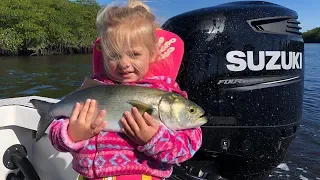 Aria's FIRST fish!!! Bluefish {Catch Clean Cook} It was AMAZING!!!!