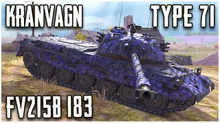 Type 71, FV215b 183 & Kranvagn WoT Blitz | Gameplay Episode