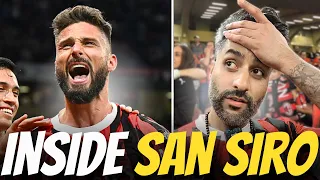 EMOTIONAL scenes inside the San Siro in Olivier Giroud and Stefano Pioli's LAST match!