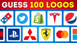 Guess the Logo in 3 Seconds | 100 Famous Logos | Logo Quiz 2024