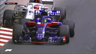Onboard Crash at  the 2018 Monaco Grand Prix