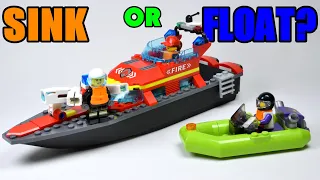 LEGO City 60373 Fire Rescue Boat - Speed build and Floating Test