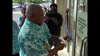 Fijian Prime Minister Hon. Voreqe Bainimarama officiates at the re-opening of the National Gymnasium