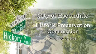 Audio - Historic Preservation Commission - November 16, 2023