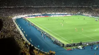 Swedish fans singing their national anthem, Sweden-England 15th June 2012