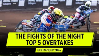 THIS IS SPEEDWAY! Top 5 Overtakes ⚔️ #GermanSGP 2024 | FIM Speedway Grand Prix