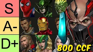 BEST 800 CCF Heroes TIER LIST (67 Tier 3) - Marvel Future Fight