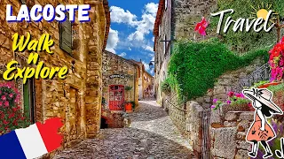 Lacoste 🇫🇷 Beautiful Medieval Villages 🌞 French Village Walking Tour 🌷
