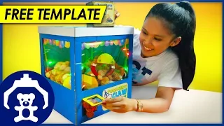Homemade Claw Machine from Cardboard | How To Make this Easy DIY Craft for Kids! +FREE TEMPLATE