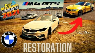 BMW M4 restoration - Car Mechanic Simulator 21 gameplay pc 4K