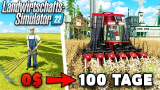 ÜBERLEBE 100 Tage auf einer FLACHEN KARTE! ENDE! Landwirtschafts-Simulator 22