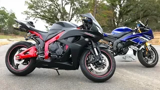 FIRST TIME ON A HONDA CBR 600RR | HONDA CBR VS YAMAHA R6 | CBR 600RR REVIEW