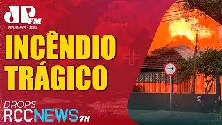 Incêndio em casa de madeira deixa três pessoas feridas e um morre em Maringá