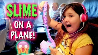 Making Slime & Slime Smoothie on A PLANE!