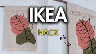 transforming IKEA SORTSÖ rug into stunning wall decor  - 4$ IKEA HACK