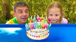 Nastya and dad celebrate their birthdays