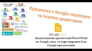 Завантаження презентації PowerPoint на Google диск та перетворення її на Google презентацію