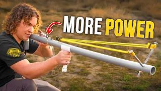 INSANE Projectile Power: DIY Crossbow- Slingshot Rifle