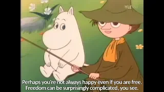 Snufkin's thoughts on freedom - Finnish dub (w/ English subtitles) - The Moomins