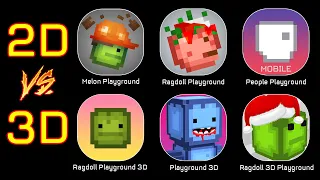 Melon Playground vs 2D & 3D Clones ( updated ) - Which game is better?