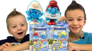 Смурфики машемс рапаковка игрушек. Unboxing surprises Smurfs toys Видео для детей Игрушки Смурфики