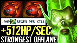 🔥 512+ HP/SEC 2x Heart Necrophos WTF REGEN — MAX Stack Reaper Strongest Offlane Dota 2 Pro