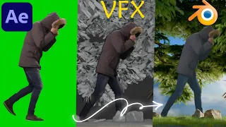 VFX - Remove Background With Adobe After Effects and Add to 3d Scene Blender 4.0 - VFX