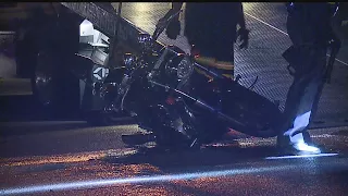 Motorcycle crash sends man to hospital