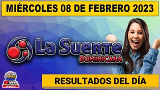 LA SUERTE DOMINICANA Resultados en vivo Loteria LA PRIMERA hoy 08 de febrero 2023.