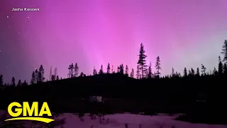 Northern lights make appearance across US