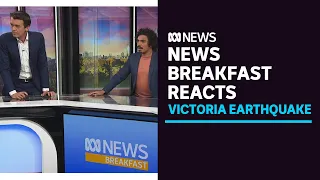 Watch an earthquake shake ABC News Breakfast's TV studio in Melbourne | ABC News