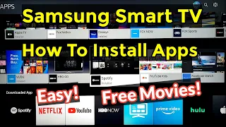 How To Easily Install Download Apps on Samsung RU7100 Smart TV 4K! Free Movies & TV Shows! 📺
