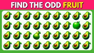 Find the ODD One Out - Fruit Edition 🍎🥑🍉 Easy, Medium, Hard - 30 Ultimate Levels Emoji Quiz