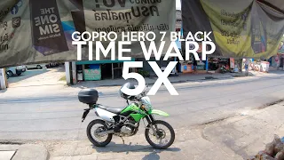 GoPro HERO 7 Black Time Warp 5X on Motorcycle with Neck Mount  shot in 4K