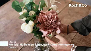 Koch & Co - How To Fashion Your Artificial English Austin Rose Vase Arrangement