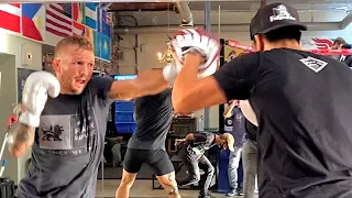 TJ DILLASHAW SHOWING SICK SPEED & POWER ON THE MITTS TRAINING FOR COMEBACK FIGHT WITH JULIAN CHUA