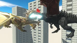 Flying GODZILLA vs KING GHIDORAH - Animal Revolt Battle Simulator #90