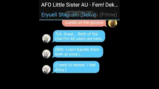 AFO Little Sister - Fem! Deku Au Texting Story - Part 1