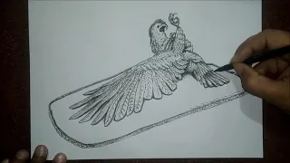 जटायु मूर्तिकला का चित्र कैसे बनाएं || How to draw Jatayu sculpture