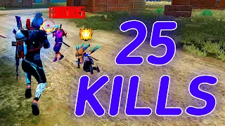 SOLO VS SQUAD || 25 KILLS🔥 DANGEROUS BATTLE WITH CURIOUS SQUAD😤 || ULTIMATE GAMEPLAY || ALPHA FF