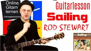 Sailing Rod Stewart Easy Version Gitarre lernen🎸