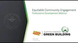 Equitable Community Engagement - Austin Energy Green Building Event