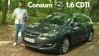 Cât consumă un Opel 1.6 CDTI, 136 CP, 6 trepte, Euro 6, distribuție pe lanț?