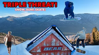 Snowboarding BIG BEAR January 2024! (*California TRIPLE THREAT Secured!!*)