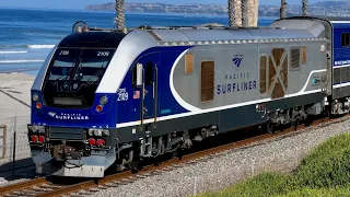 Amtrak Pacific Surfliner Trains in Southern California 2022