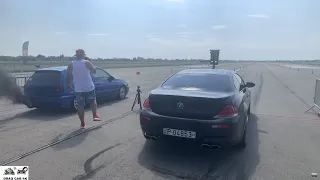 BMW M6 V10 E63 vs VW Golf 3 1.9 TDI drag race 1/4 mile 🚦🚗 - 4K