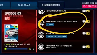 Asphalt 9 | Winterfest Season Missions EP 3 - PERFORM NO JUMPS IN A SINGLE RACE WITH A CLASS B CAR