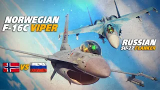 F-16C Viper Vs Russian Su-27 Flanker Dogfight | Digital Combat Simulator | DCS |