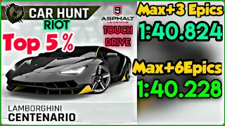 Asphalt 9 | Touch Drive | 1:40.228 (3643) & 1:40.824 (3613) Lamborghini Centenario Riot| Top 5%